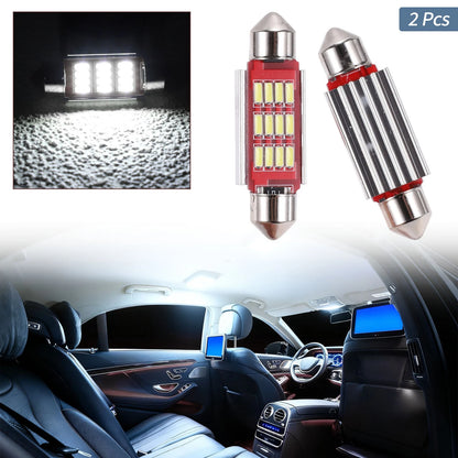 2X LED Dome Light Bulbs 4014 Chip 39mm