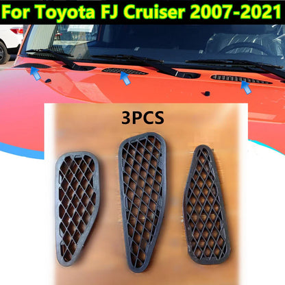 Air Cowl Grille Flow Heater Duct Cover 3 x for Toyota FJ Cruiser (2007–2021)