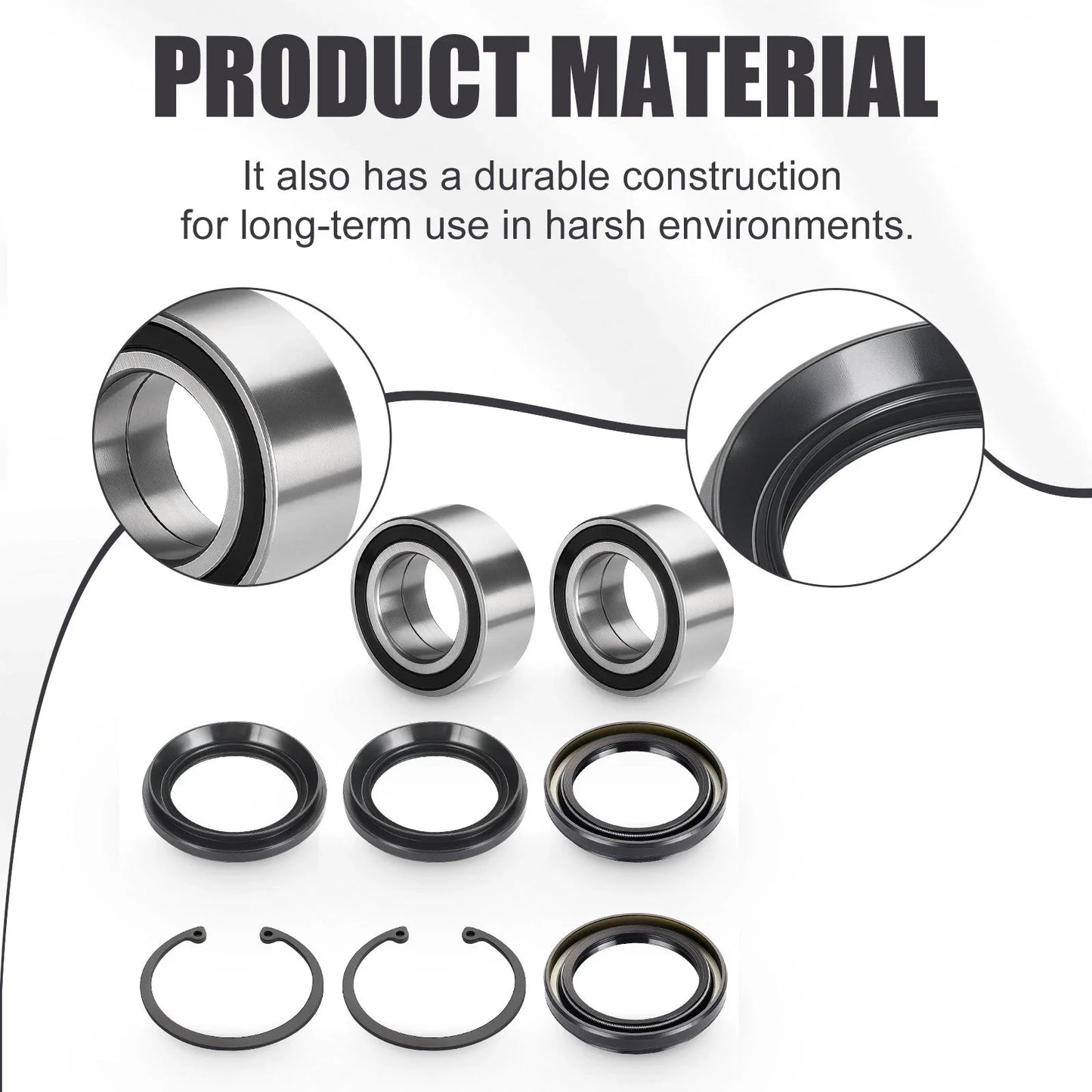 Rear Wheel Bearings & Seals Kit for Honda Rincon (2003–2005)