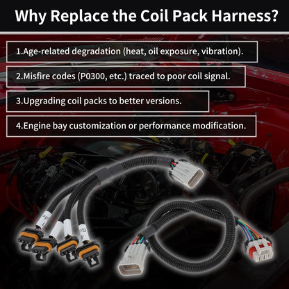 Ignition Relocation Coil Pack Harness Kit for Chevrolet Corvette C5 (1997–2004)