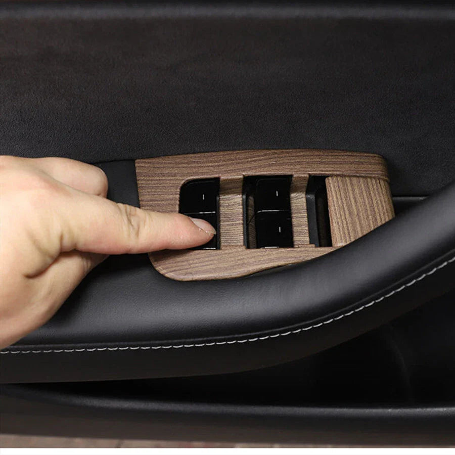 Wood Grain Interior Trim Decoration for Tesla Model 3 Y (2017–2023)
