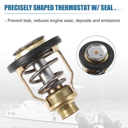 60C 140F Marine Thermostat Kit w/ Seal for Suzuki Yamaha Outboard