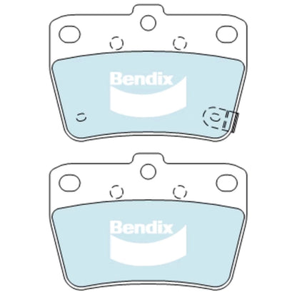 Rear Disc Brake Rotors with Bendix Pads for Toyota RAV4 (2000–2005)