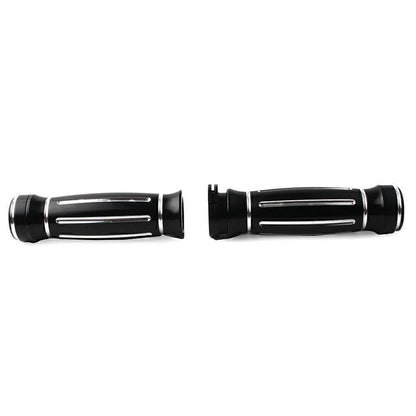 1" CNC Handle Bar Hand Grips for Harley Touring