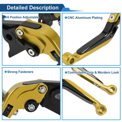Short Long Brake Clutch Levers for Kawasaki ZX7R/ZX7RR (1989–2003) 1 Pair