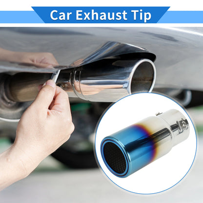 1 Pc Exhaust Tip for Toyota Land Cruiser Prado (Burnt Blue, 1.3"-2.9" Inlet)