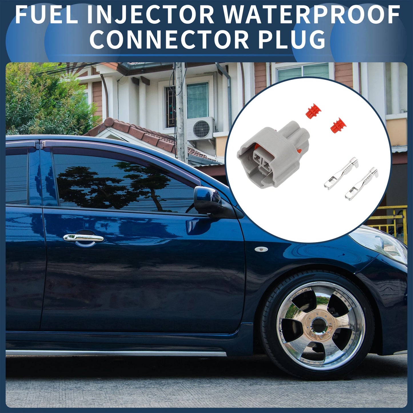 2 Pin Fuel Injector Waterproof Connector Plug for Nissan