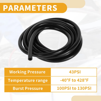 10FT 1/4" Silicone Vacuum Tubing Hose for Air and Water