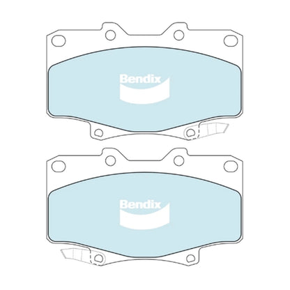 Set of 4 Bendix HD Front Disc Brake Pads for Toyota Landcruiser 80 Series (1990–1998)