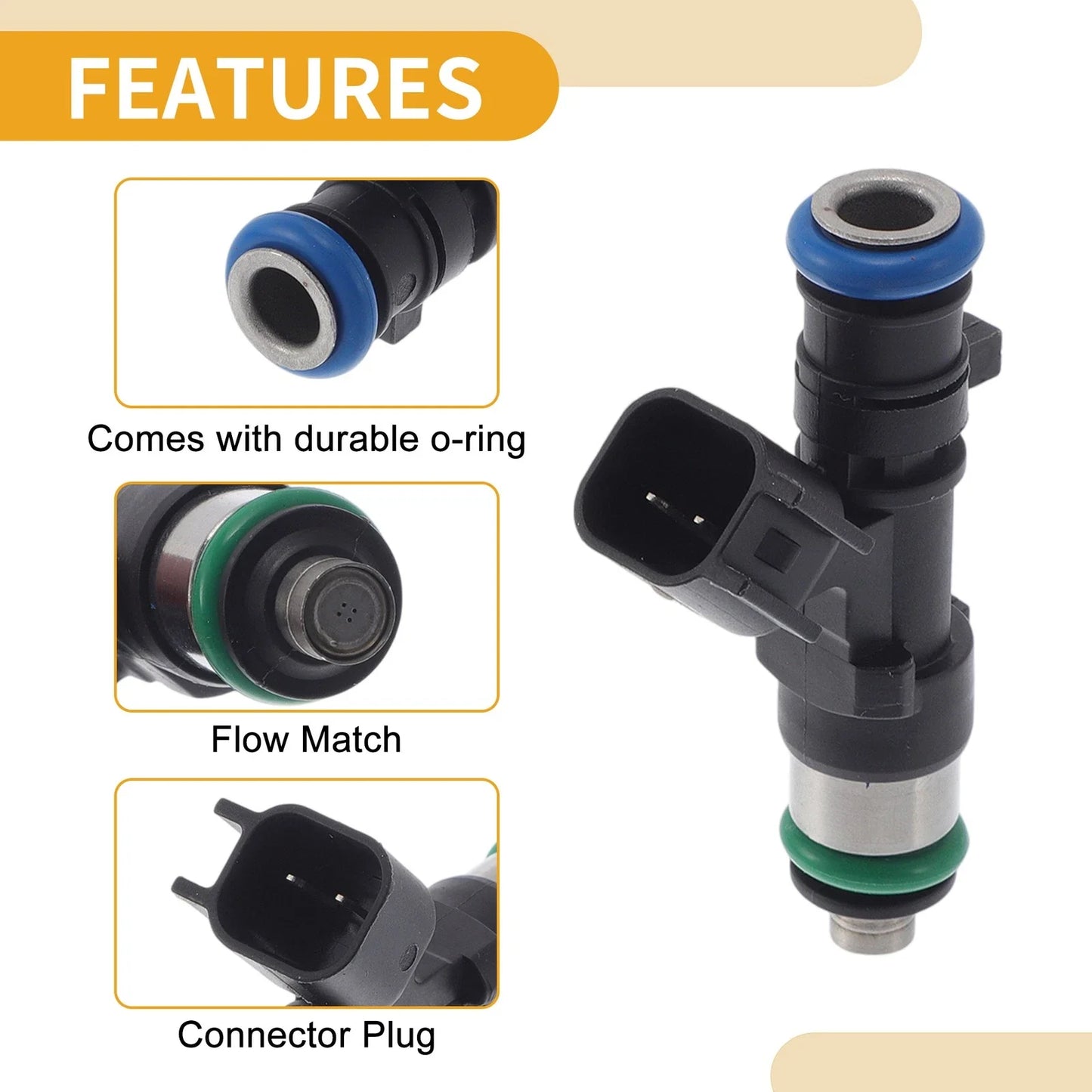 Fuel Injector for Dodge Avenger 2.7L 3.5L (2008-2010) - 1 x No.04591986AA/02801580282