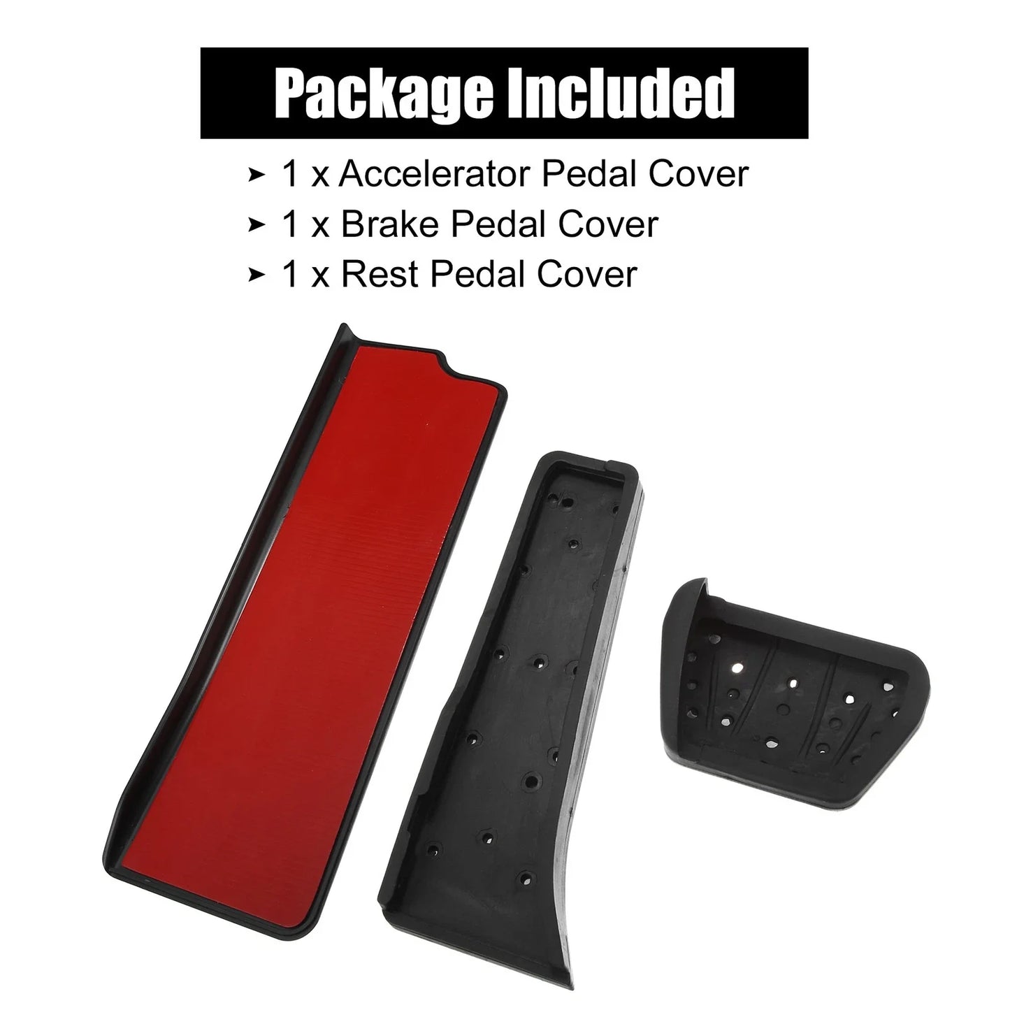 3 Pcs Accelerator & Brake Pedal Covers Set for BMW X3 X4 - Metal Rubber