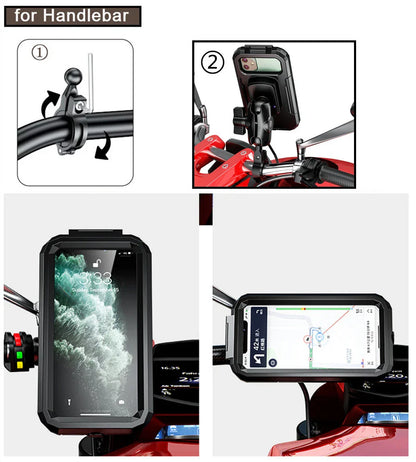Wireless Fast Charger Type C Phone Holder Case for Motorcycle Universal