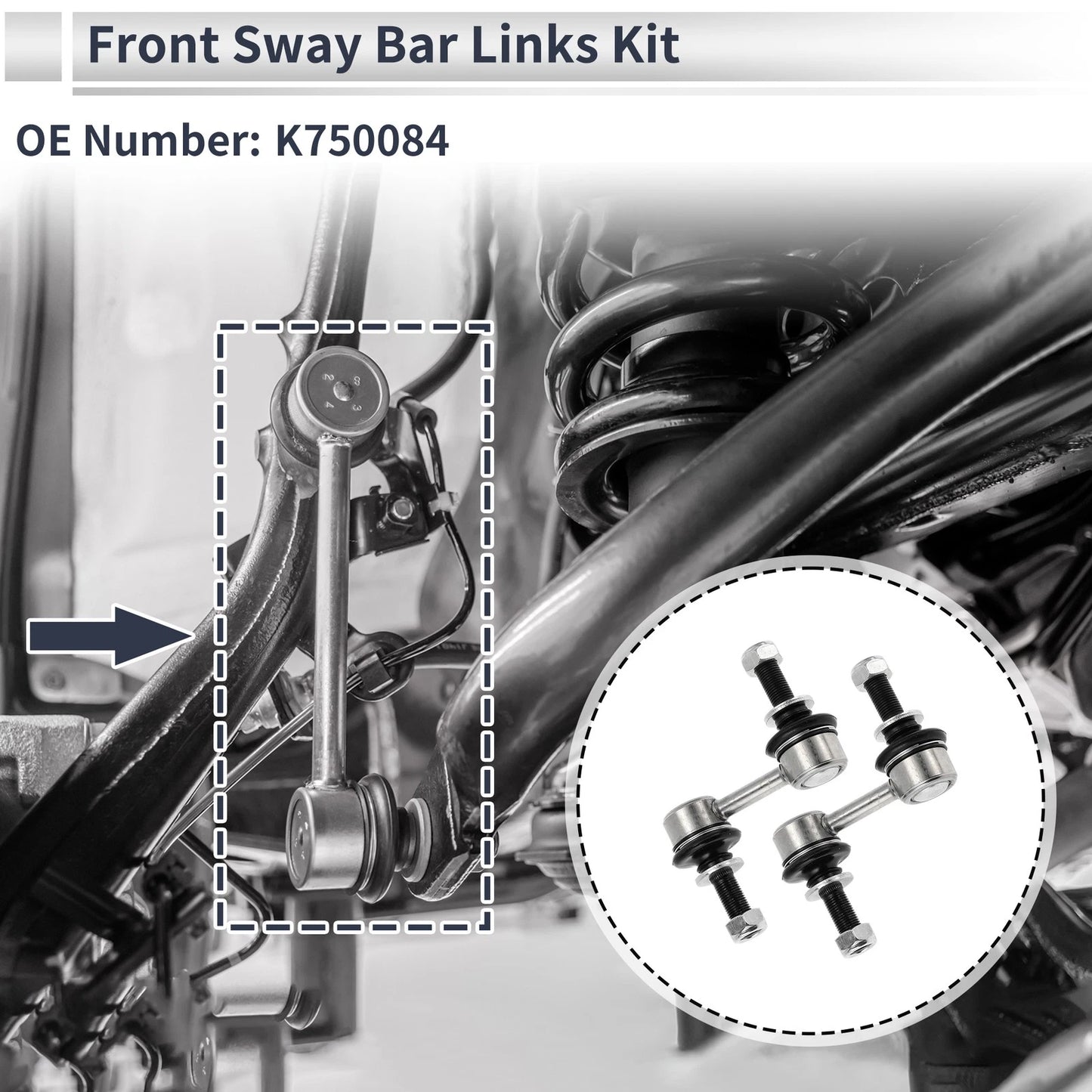 Front Stabilizer Bar Links No Bushing for Subaru B9 Tribeca (2006–2007) No.K750084