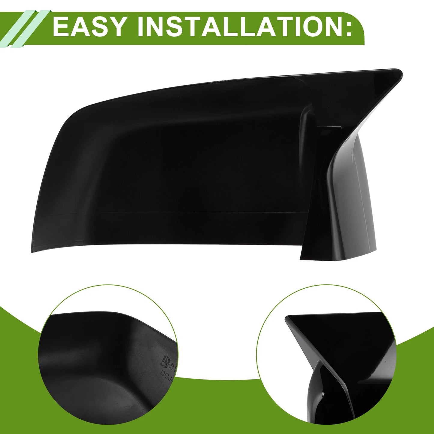 1 Pair ABS Gloss Black Ox Horn Side Mirror Cover for Chevrolet Colorado (2014–2023)