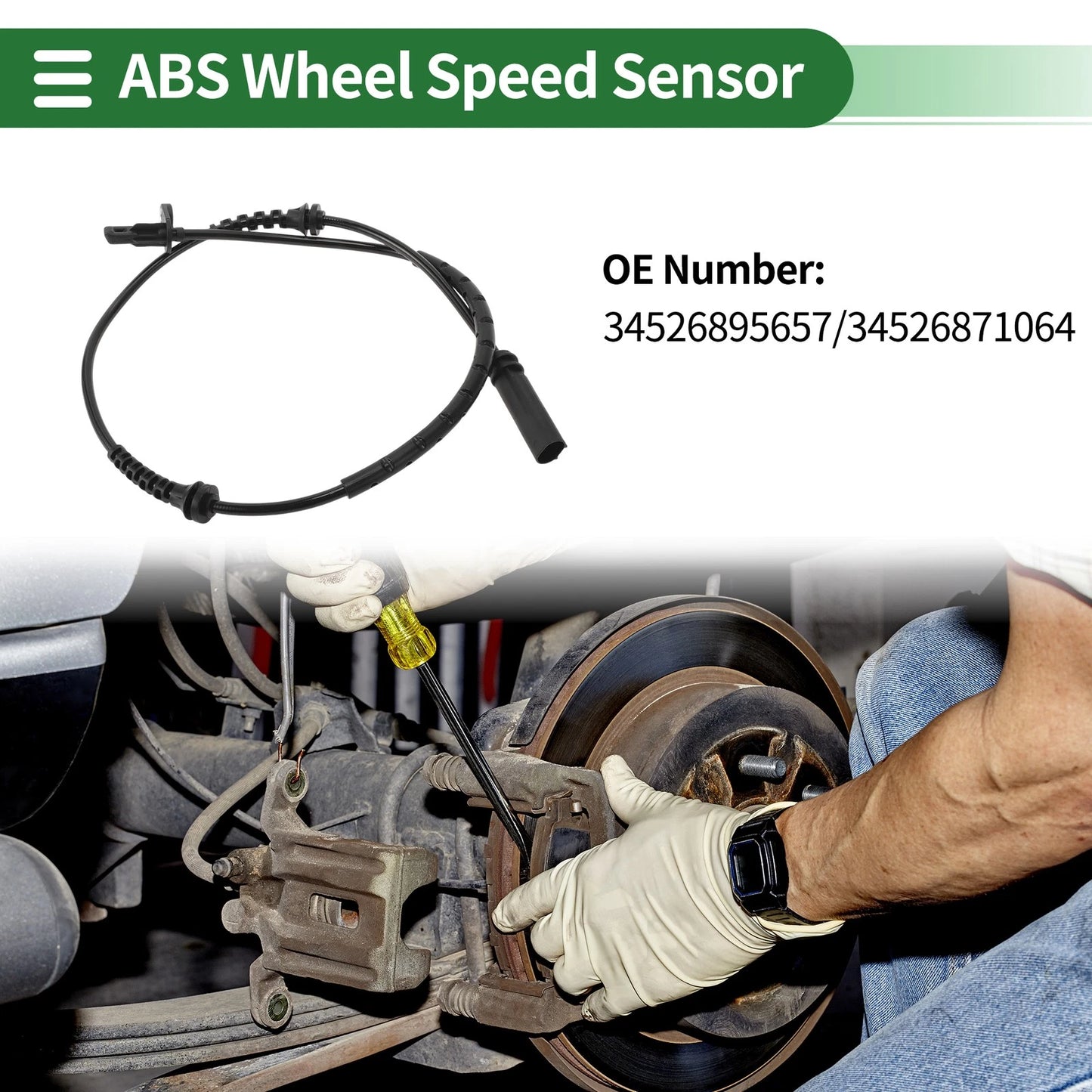 ABS Wheel Speed Sensor No. 34526895657 for BMW X3 (2017–2024)