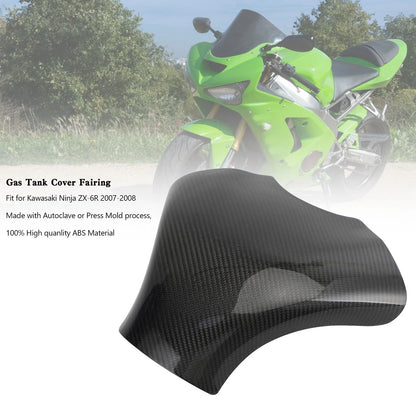 Carbon Fiber Tank Cover Fairing for Kawasaki Ninja ZX-6R (2007–2008)