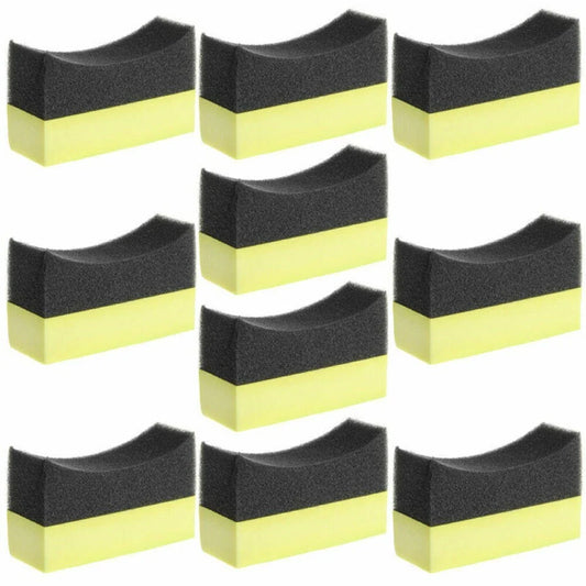 10x Tyre Tire Dressing Applicator Curved Foam Sponge Pad for Car