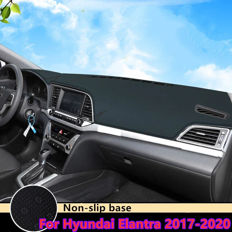 Leather Dash Cover Mat for Hyundai Elantra (2017–2020)
