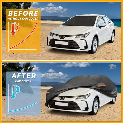 Car Cover Waterproof All Weather for Toyota Corolla (210D-PU)