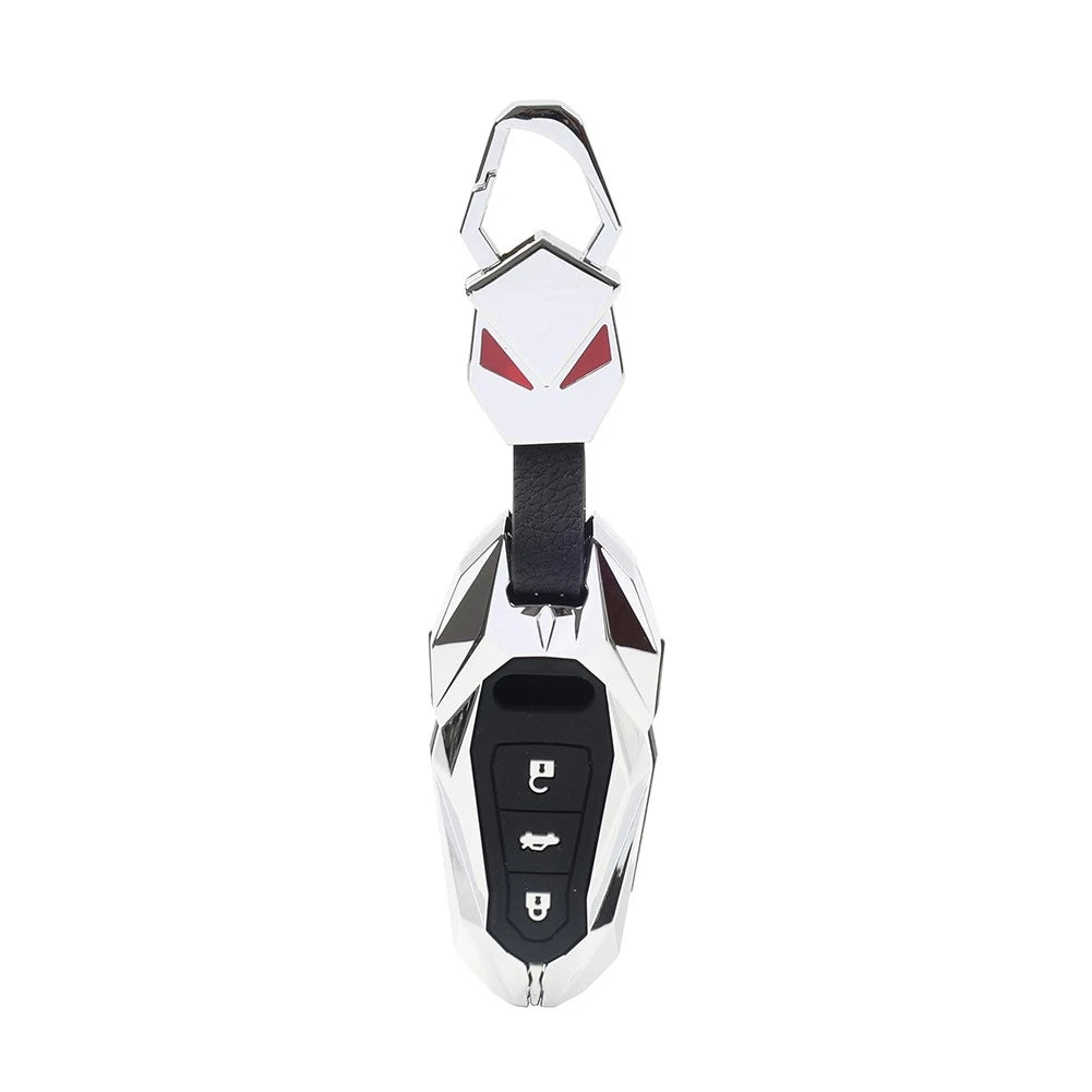 Key Fob Case Shell Cover Silver for Audi A3 A4 A5 A6 A8 Q3 Q5 Q7 R8 S3 S4 S5 S6 (2000–2023)