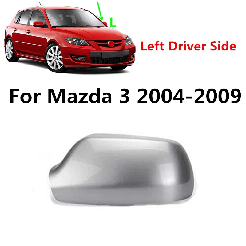 Mirror Cover Cap Silver Left Driver Side for Mazda 3 (2004–2009)