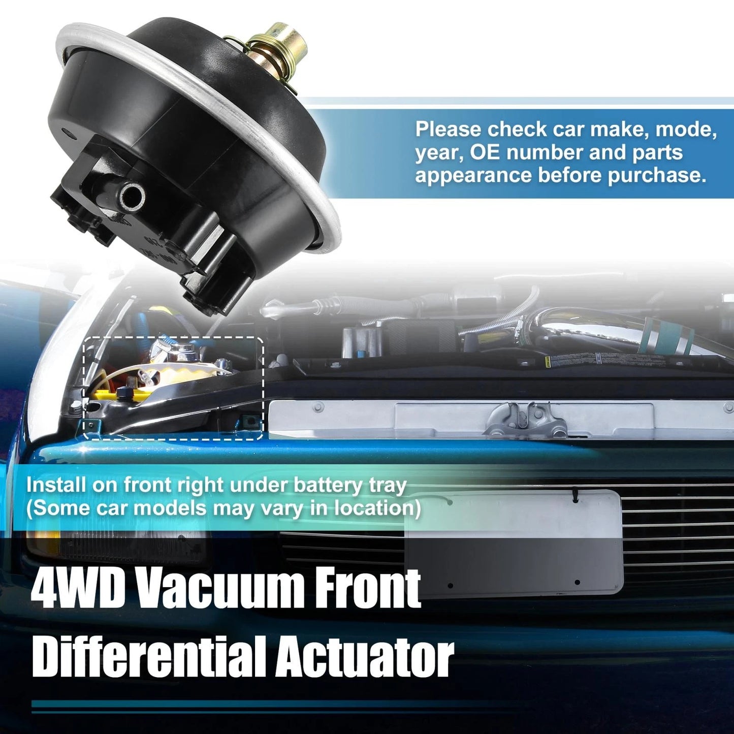 4WD Front Differential Vacuum Actuator 25031740 for Chevy S10 Blazer (1983–1994)