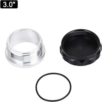 3" Aluminium Alloy Weld On Filler Neck & Cap for Oil Fuel Water Tank Black