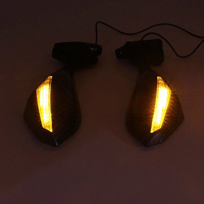LED Turn Signal Rearview Mirrors for Ducati, Honda, Kawasaki