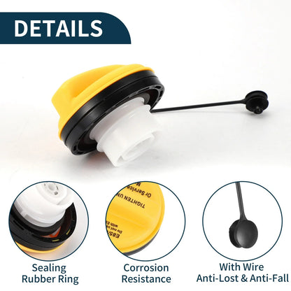 Gas Fuel Cap for Chevrolet Suburban Tahoe - Black, White, Yellow (2000-2023)