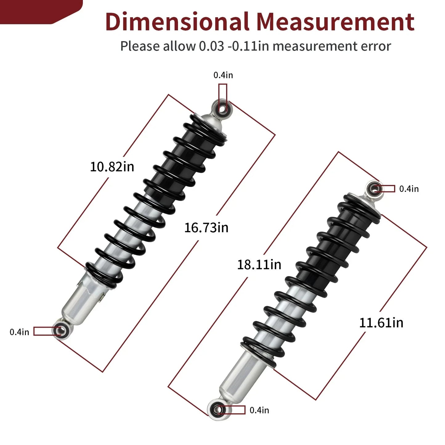 Front Rear Shocks Absorber for Honda Rancher 420 TRX420FM FE TE TM FPE FPM (2007–2013)