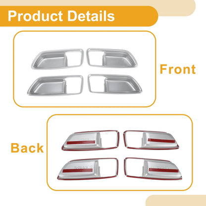 Interior Door Handle Bowl Cover Trim for Toyota Corolla (2019–2025) Silver Tone