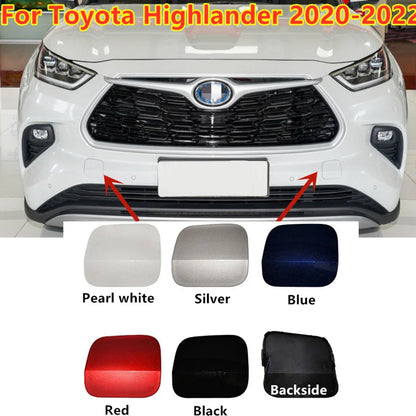 2x L/R Front Tow Eye Hook Cover Cap for Toyota Highlander (2020–2023)