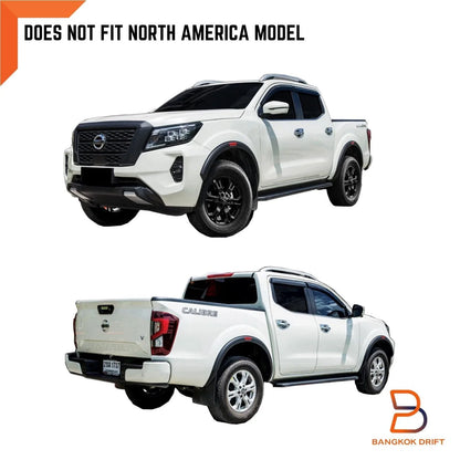 3" Matte Black Red Fender Flares for Nissan Navara D23 (2021-2023)