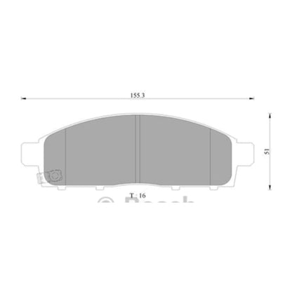 Set of 4 Bremtec Front Disc Brake Pads for Mitsubishi Challenger (2009–2015)