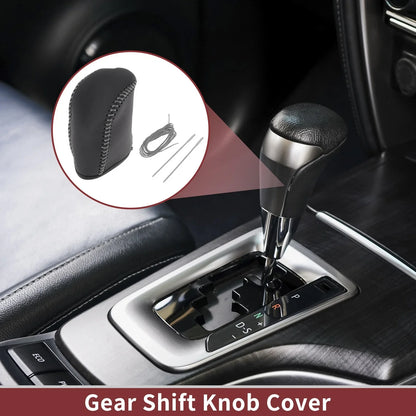 Car Gear Shift Knob Cover for Dodge Journey 2011-2020 Black Gray (2011-2020)