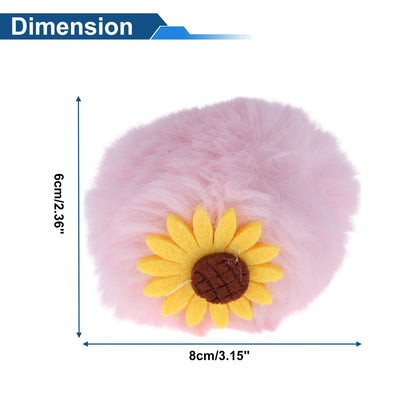 Set of 1 Pink Plush Decoration Light for Motorcycle Helmet