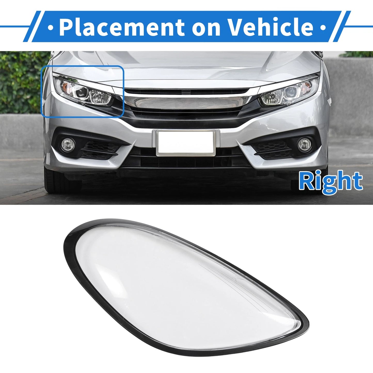 1 Pcs Headlight Lens Cover for Porsche Cayman 981 (2014–2016)