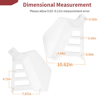 Radiator Shrouds for Honda ATC250R (1985–1986) - White Left + Right