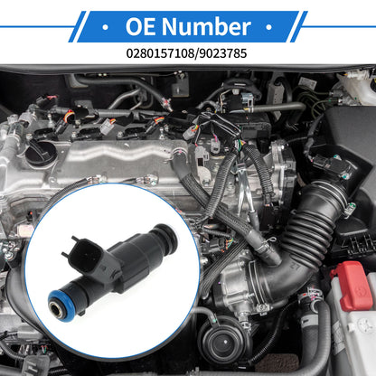 Fuel Injector No. 0280157108 for Chevrolet Aveo 1.4 (2010–2016) 1 Pc Black