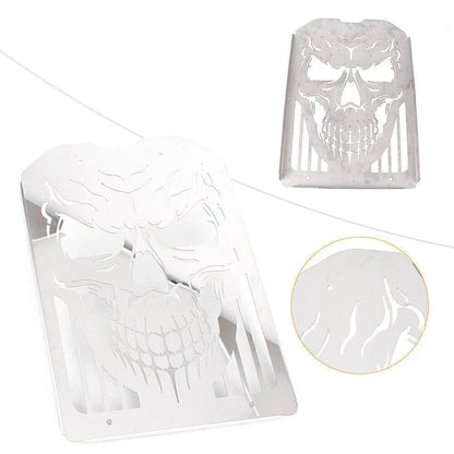 Racing Skull Polished Radiator Grill for Kawasaki Vulcan VN1500 VN1600 (2002-2008)