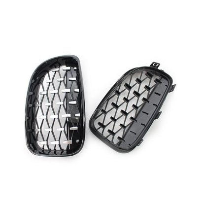 Diamond Front Kidney Grill for BMW 1 Series E81 E82 E87 E88 (2004-2013)