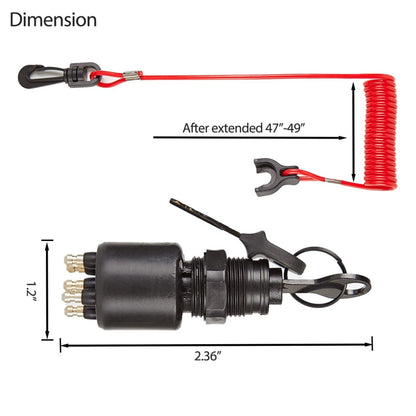 Ignition Switch for OMC Johnson Evinrude Outboard Motor (40-200HP)