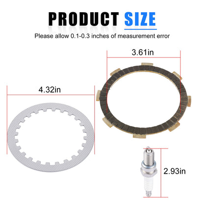 Clutch Friction Steel Plates Kit for Honda XR200R (1981–2002)