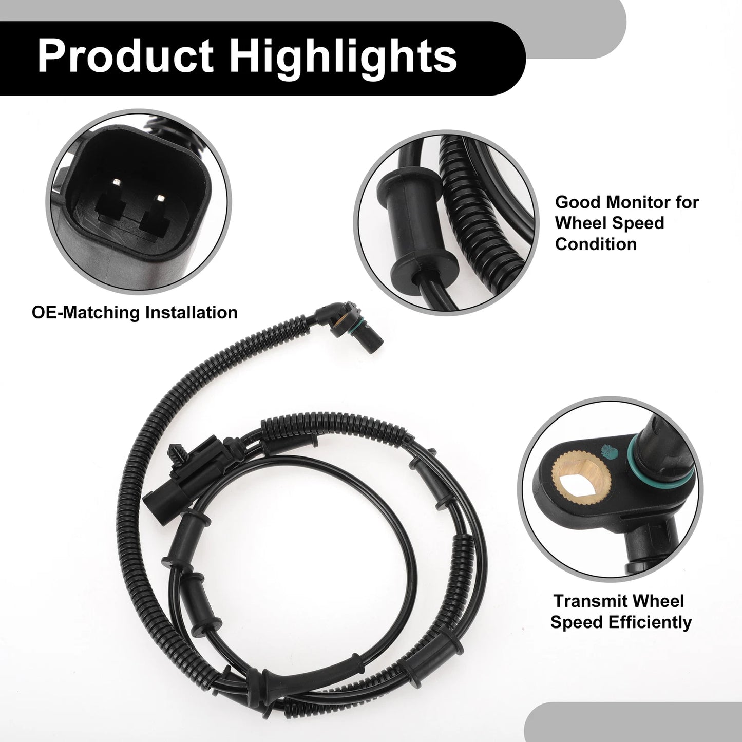 ABS Wheel Speed Sensor Kit No. 68034708AA for Dodge (1 Pc Front Left/Right)