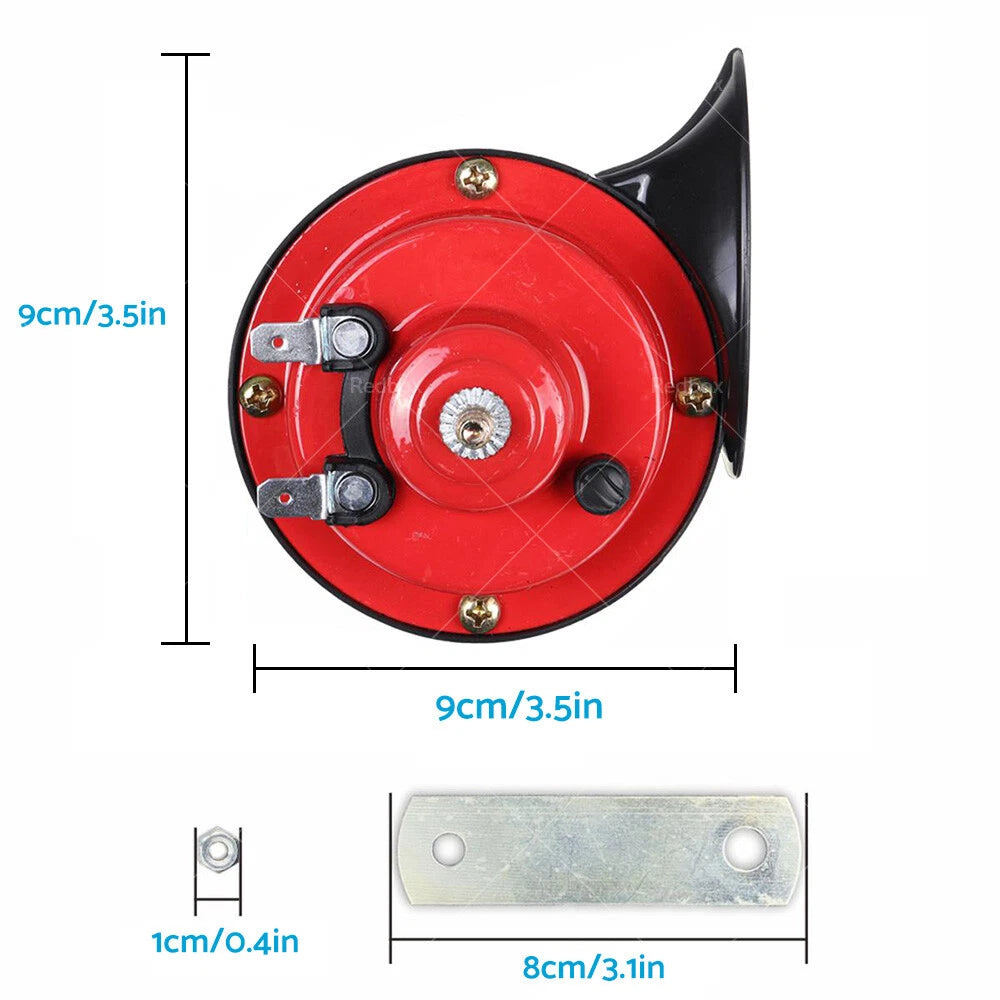 1 Pair 12V 300DB Super Train Horns for Trucks SUVs Boats Motorcycles (N/A)