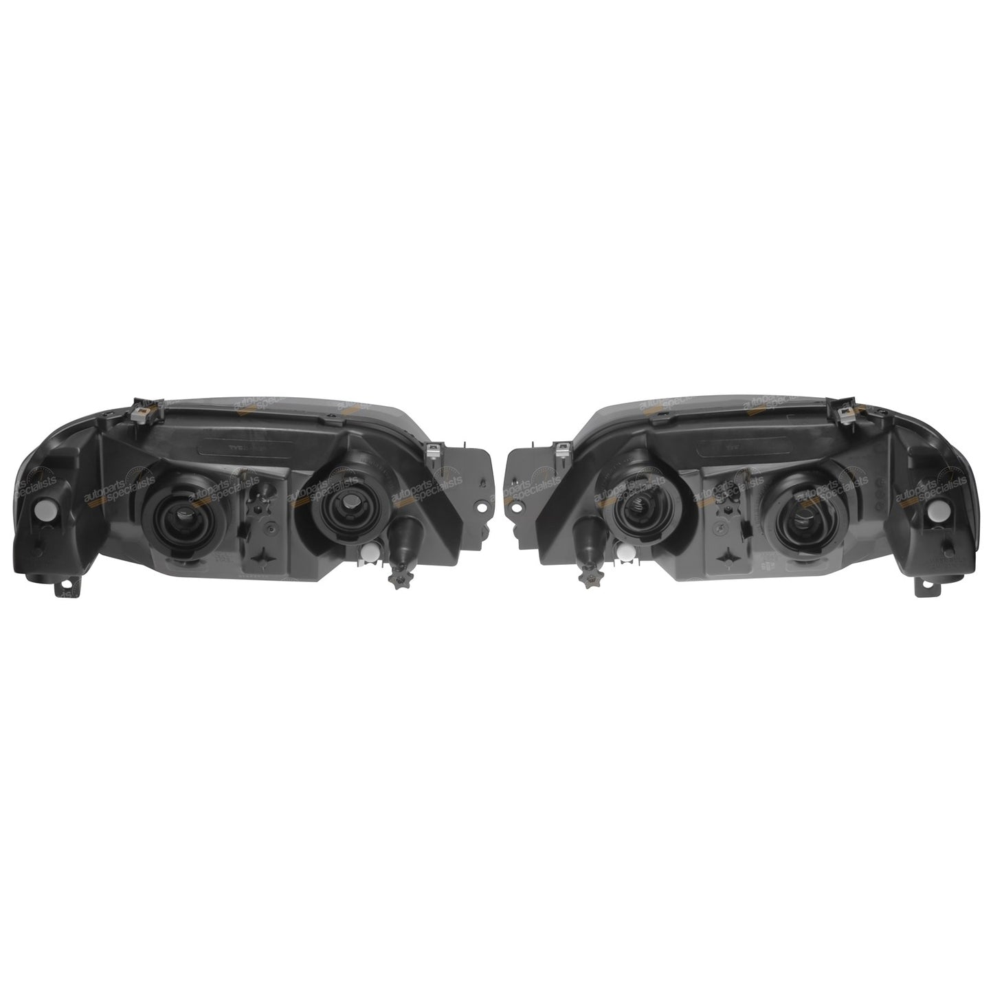 Set of 2 Black Headlights for Ford Falcon BF Series 2 (2006–2008)