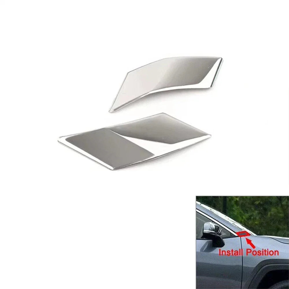 Chrome Front Door A Pillar Trim Covers for Toyota RAV4 (2019-2024)