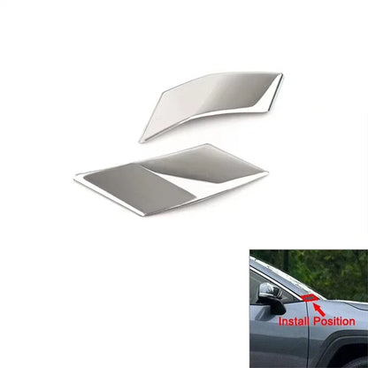 Chrome Front Door A Pillar Trim Covers for Toyota RAV4 (2019-2024)