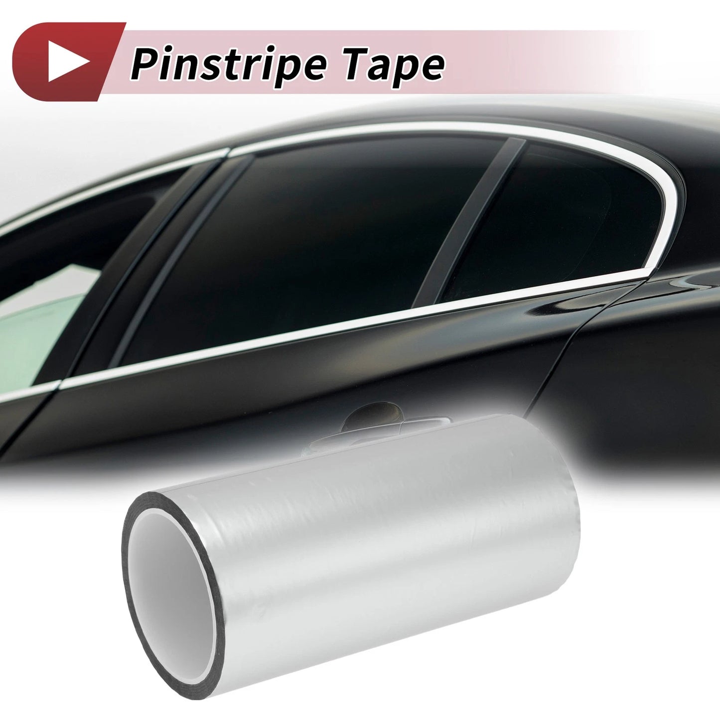Pinstripe Tape 200mm x 50m for Car Motorcycle Boat Matte Silver Tone (1 Pcs)