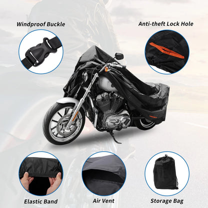 Motorcycle Cover 210D-PU Black for Honda Super Cub 110 (2017–2023)